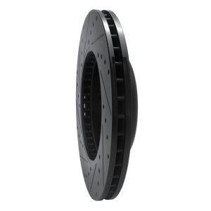 BMW 330I Brake Rotor (1) - Front Right - R1 Concepts - Drilled & Slotted - Black - `17-`25